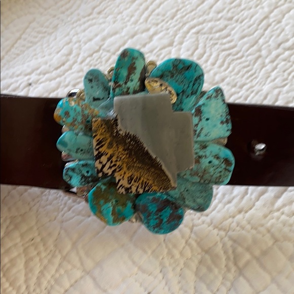 Wings Studio Accessories - Beautiful Turquoise Stone Belt Buckle